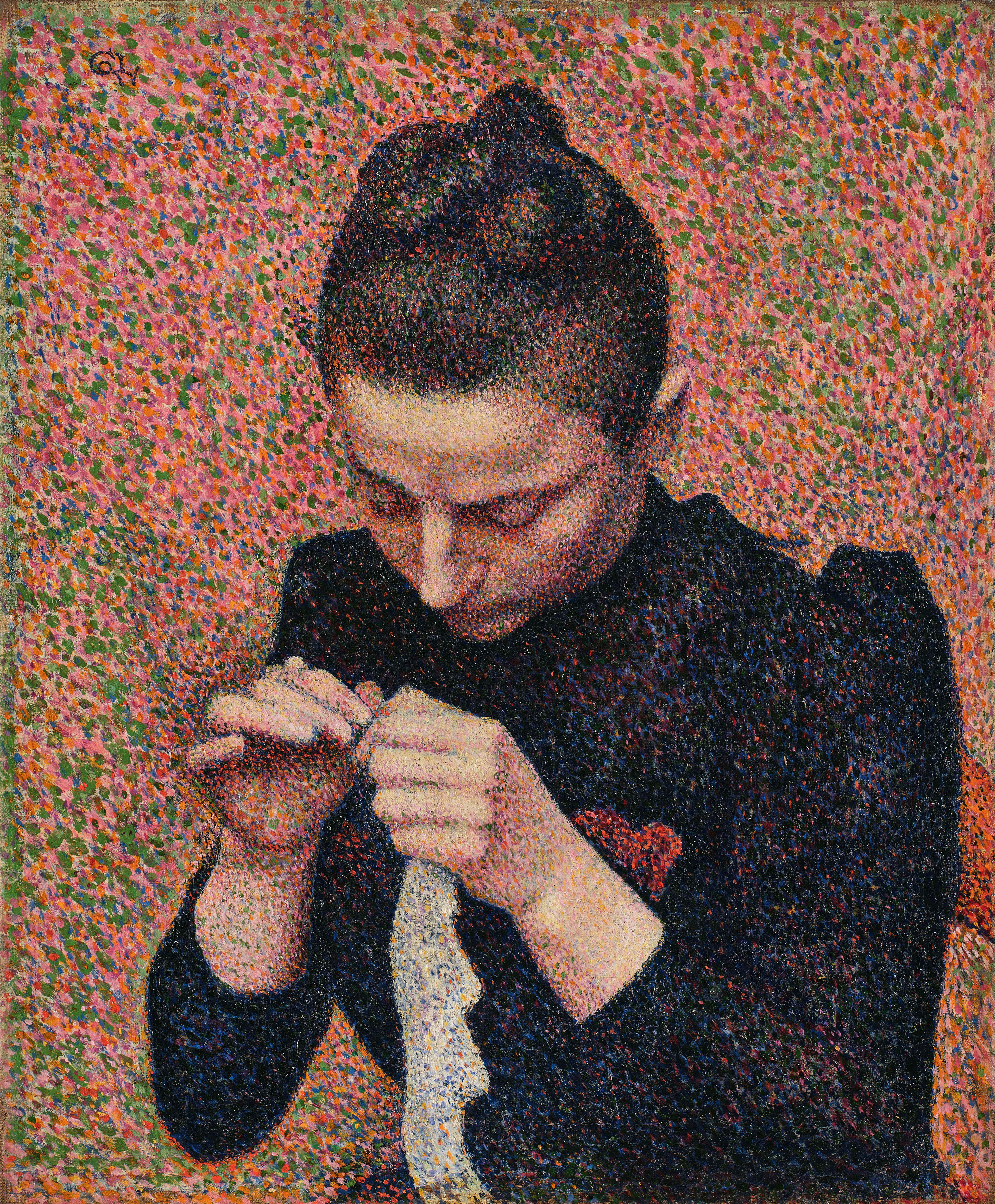 Jeune Femme faisant du crochet (Julie Lemmen)